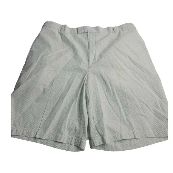3315‎ Greg Norman Green Seersucker Shorts Men's 40 - Picture 1 of 5